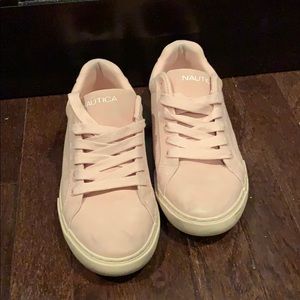 Blush pink sneakers